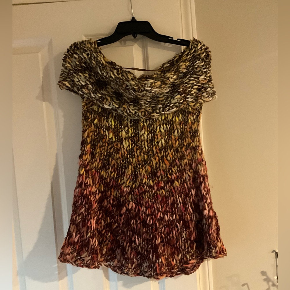 NWT Free People Multicolor Knit Sweater Women's Top Size Small
